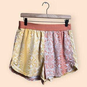 Free People Movement See You Sunday Printed Shorts Bohemian Summer Casual Small